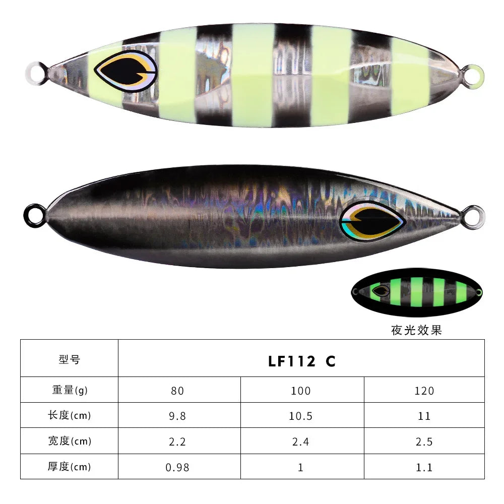 LF112 Metal Jig Fishing Lure For Saltwater Offshore Tackle