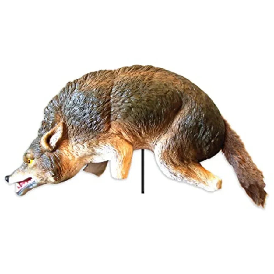 High Concerned Chemical 3D Coyote Decoy With Moving Tail And Realistic Markings
