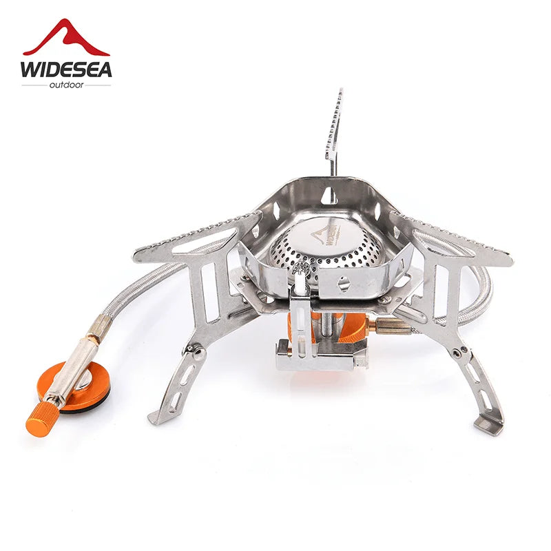 Widesea Windproof Gas Burner Stove for Camping Outdoor Cooking