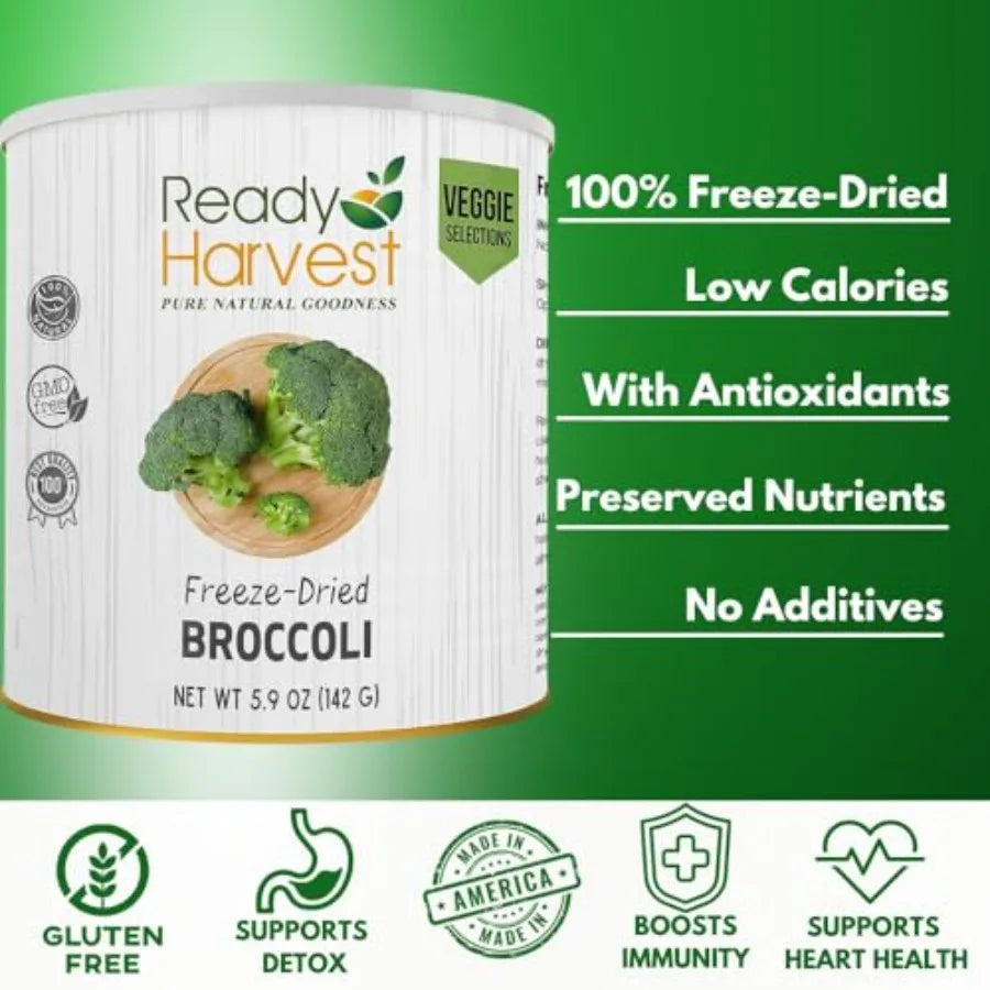 Freeze Dried Broccoli Florets Emergency Food For Long Term Storage