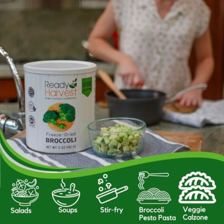 Freeze Dried Broccoli Florets Emergency Food For Long Term Storage