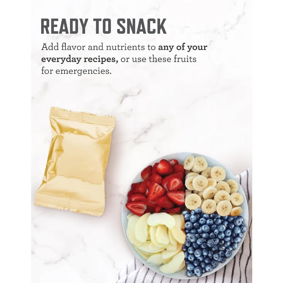 Emergency Fruit Bucket Dehydrated and Freeze Dried Meals Pack
