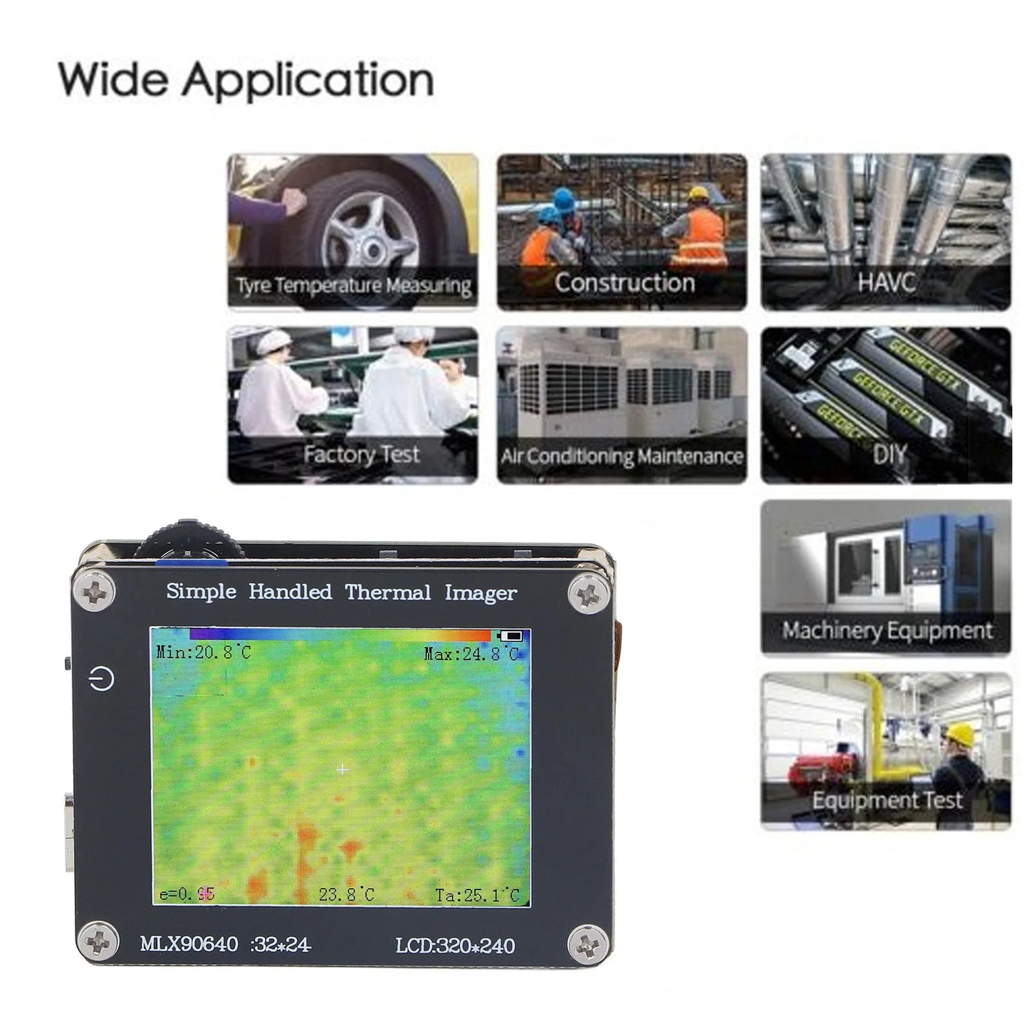 Handheld Multifunctional Thermal Imager Infrared Camera With 2in Screen
