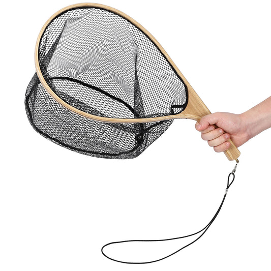 TWISTER.CK Fly Fishing Landing Net Ergonomic Curved Handle