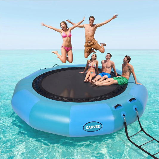 HiMISS Inflatable Water Trampoline Pool Bouncer With Ladder