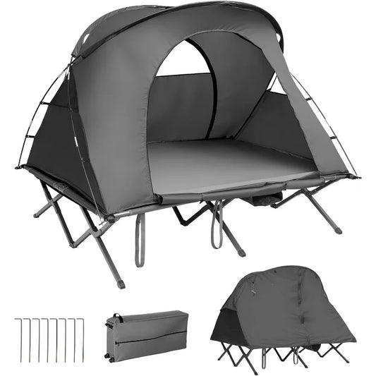 YTYIN 2 Person Tent Cot Folding Tent With Waterproof Rainfly