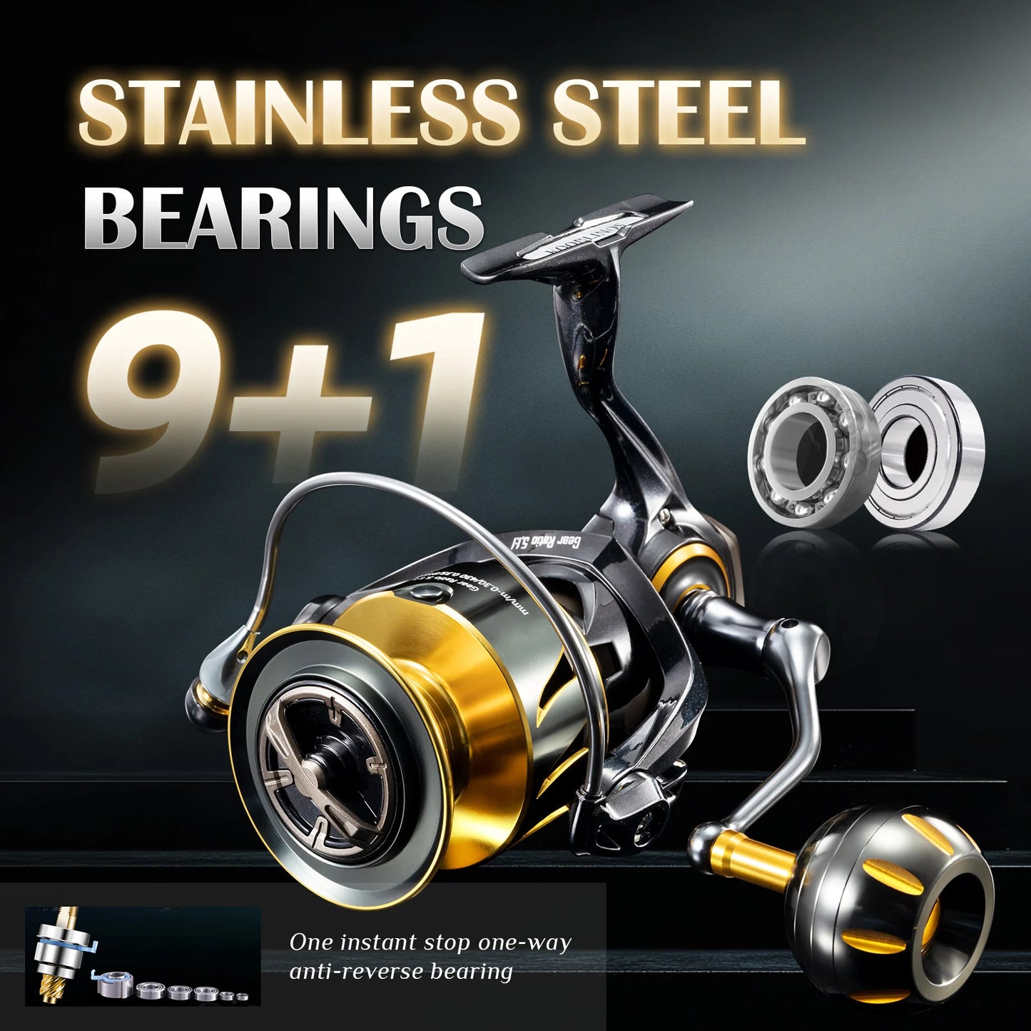 Rooblinos SW Ultralight Saltwater Spinning Reel Nine Plus One Bearings