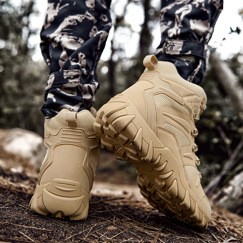 Louis Kadhrcn Men's Casual Tactical Boots Lightweight Side Zipper Outdoor