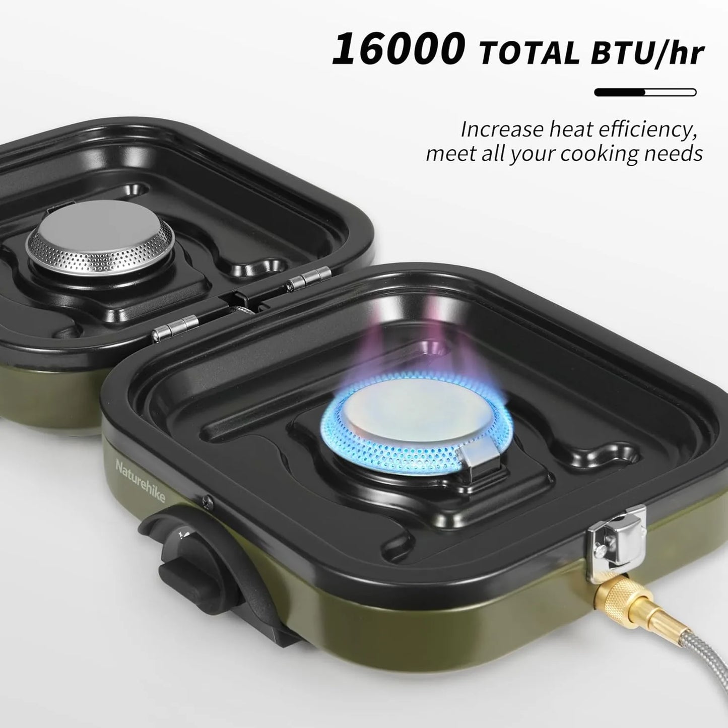 Naturehike Folding Double Gas Stove Isobutane Camping 16000 BTU
