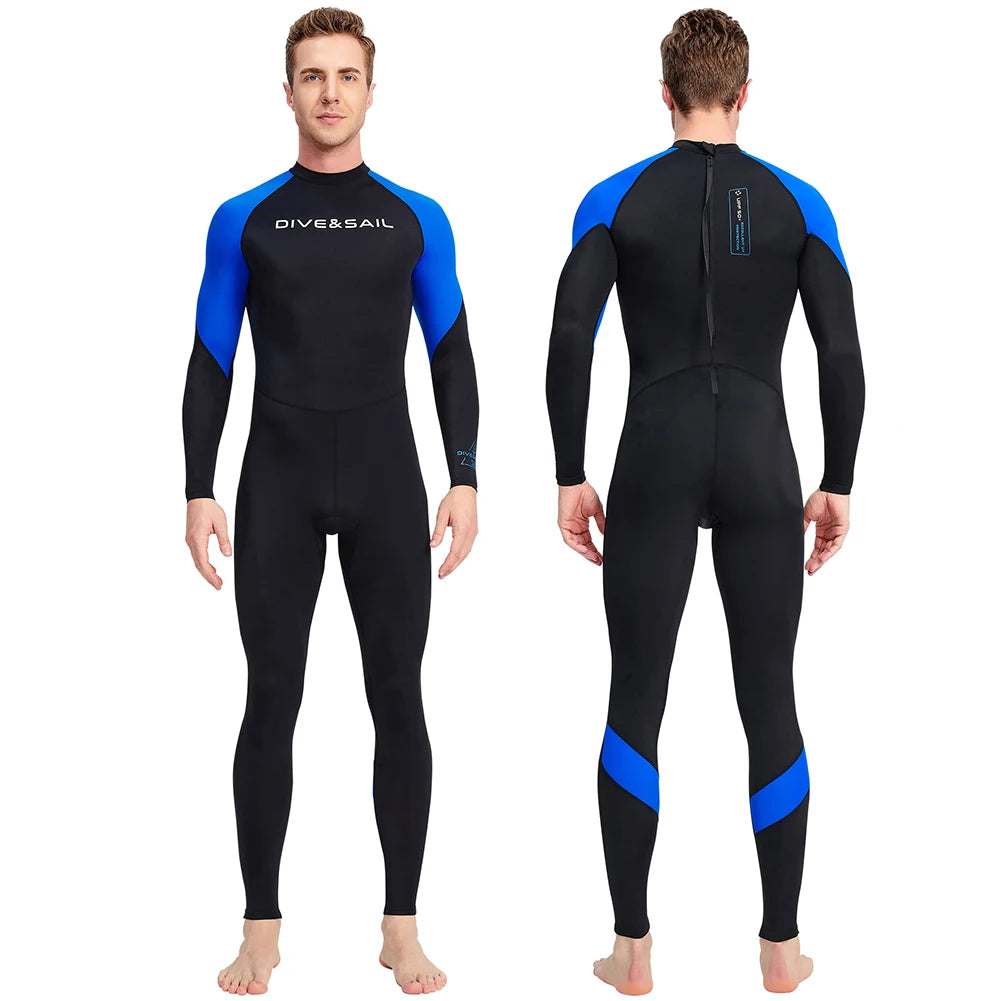 Men Diving Skin Clothes with Zipper Sunscreen Snorkeling Surfing Swimsuit Elastic Anti-scratch Breathable Water Sports Equipment