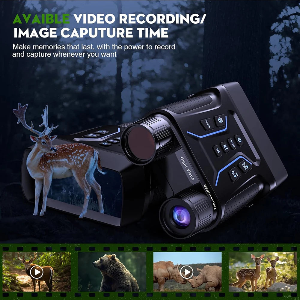 Digital Night Vision Binoculars With Infrared Illuminator Video Recording 8X Zoom Digital 36MP Night Vision Goggles Surveillance