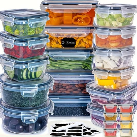 BPA-Free 24-Piece Food Storage Set With Airtight Containers and Lids