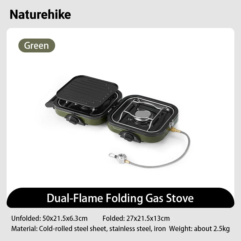Naturehike Folding Double Gas Stove Isobutane Camping 16000 BTU