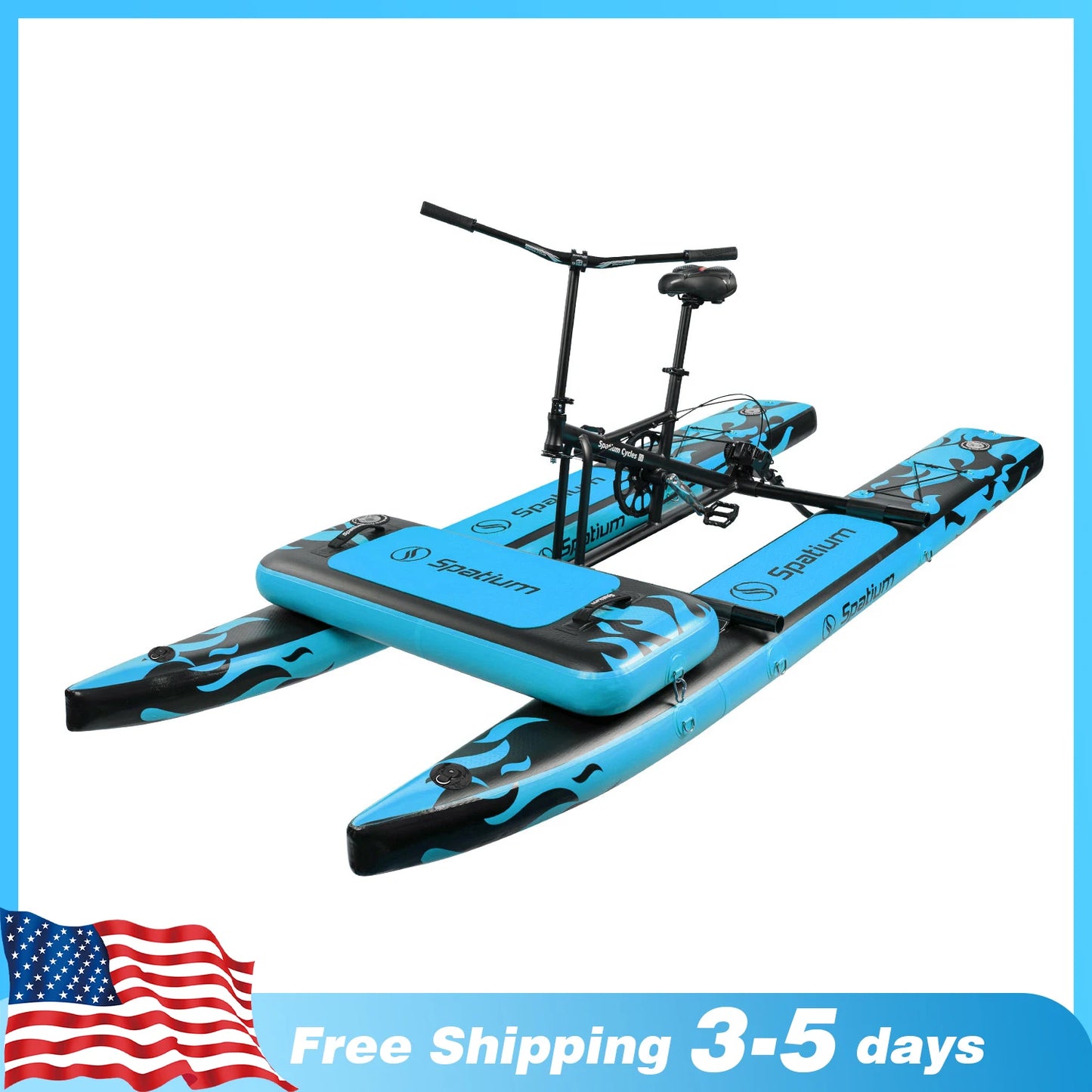 Spatium Water Bike 2.0 Inflatable Pedal Boat For Lake Fishing