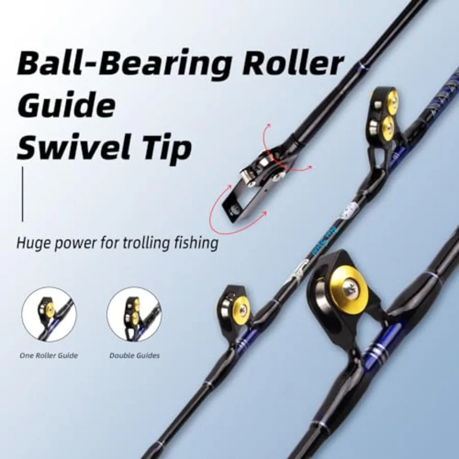 Bent Butt Deep Sea Saltwater Fishing Rod With Swivel Tip