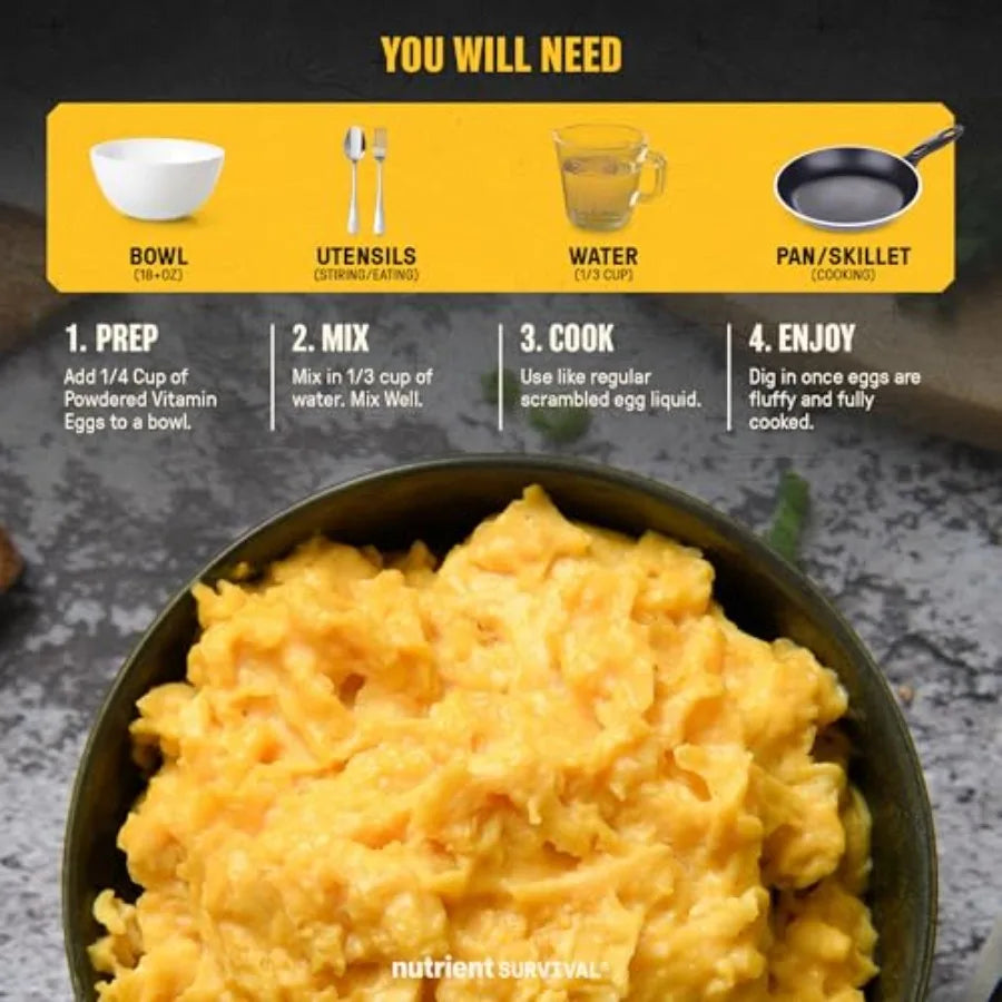 Vitamin Powdered Eggs Blend Freeze Dried For Emergency Food Supply