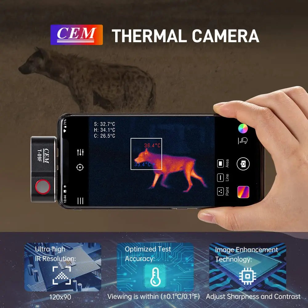 CEM Thermal Camera For Android Smartphone 25Hz Infrared