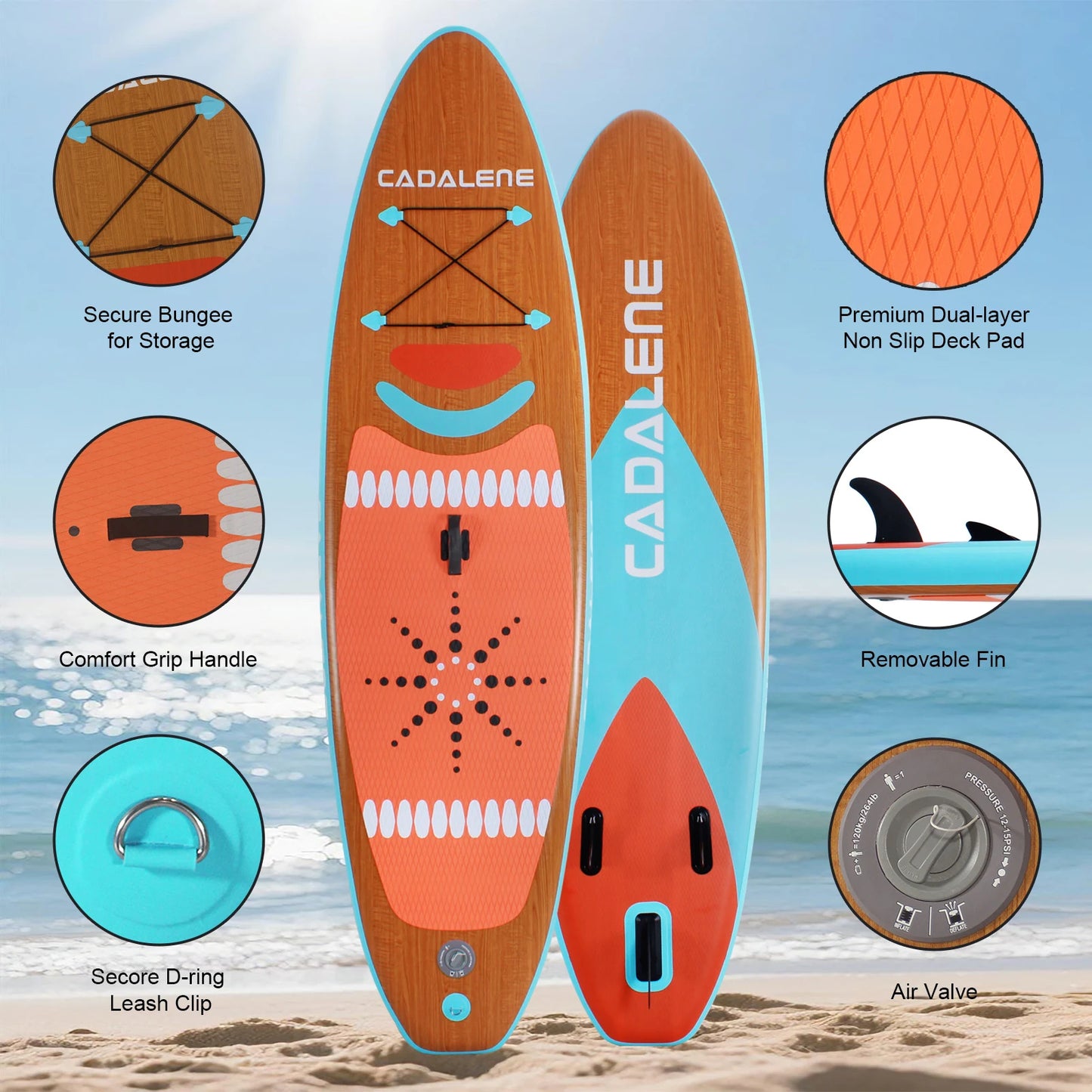 CADALENE Premium Inflatable Stand Up Paddleboard With Comprehensive Accessories Kit