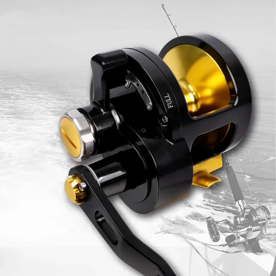 Trolling Fishing Reel Boat Fishing Aluminum Alloy Max Drag 55Lbs