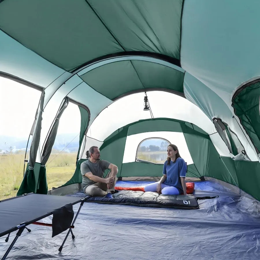 Campros CP Tent 12 Person 3 Room Waterproof Camping Shelter