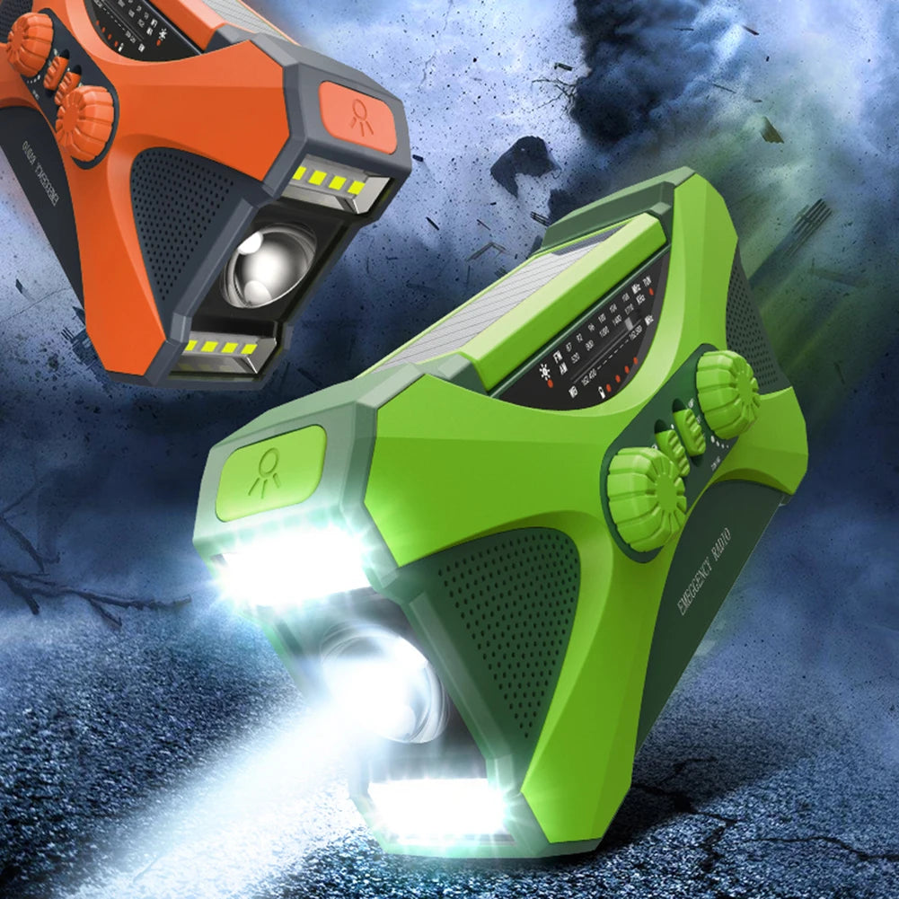 Hign-concerned 10000mAh Portable Emergency Radio Solar Hand Crank LED Light