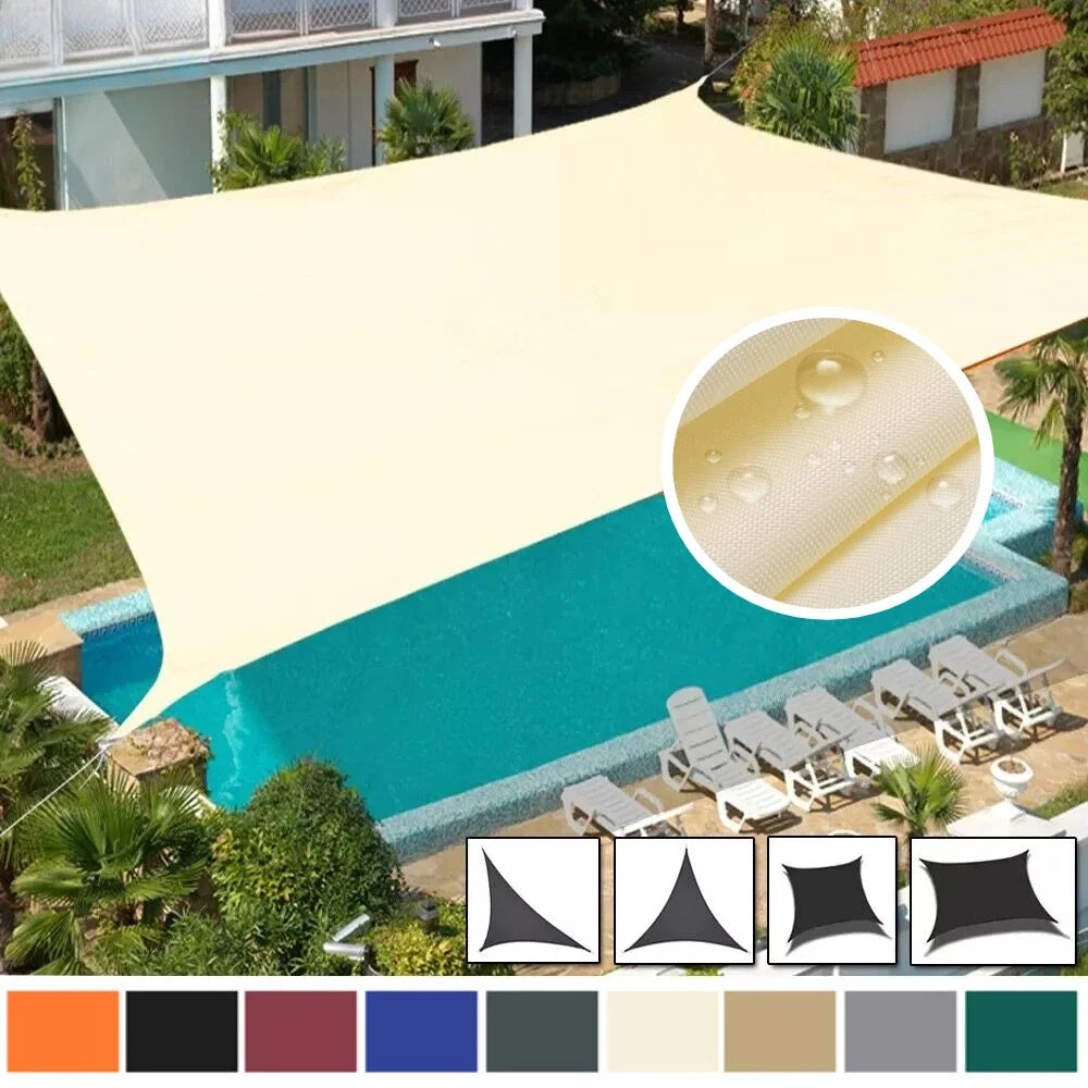 Waterproof Sun Shade Sail Canopy Outdoor Garden UV Block Shelter
