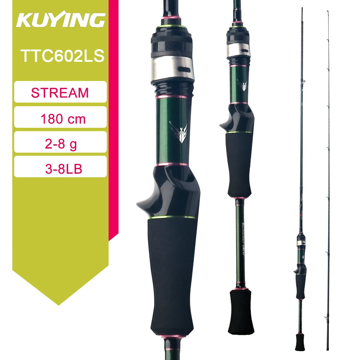 Kuying Carbon Fishing Rod Lure Cast Spinning River Stream