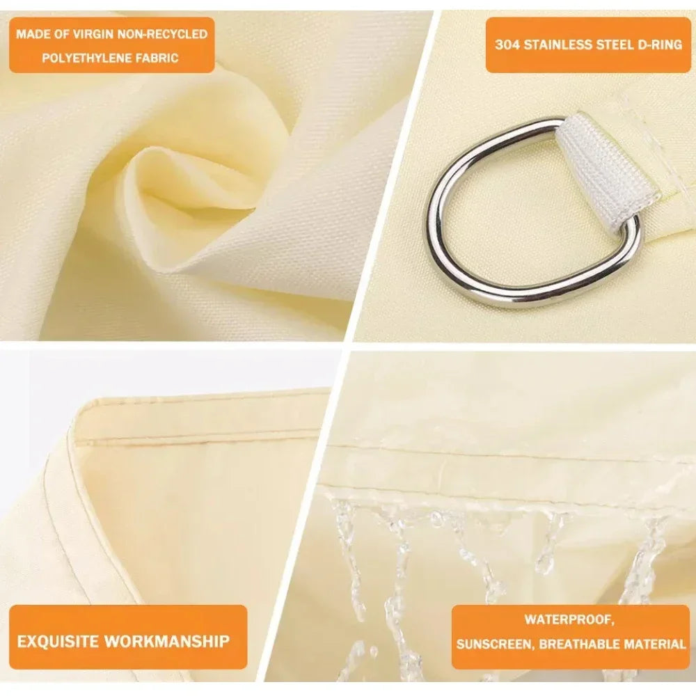 Waterproof Sun Shade Sail Canopy Outdoor Garden UV Block Shelter