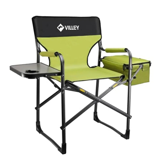Heavy Duty Folding Camping Chair With Builtin Cooler Bag Outdoors
