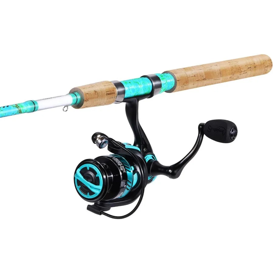 Hign-concerned Graphite Fiberglass Fishing Rod And Reel Combo For Freshwater And Saltwater Angling