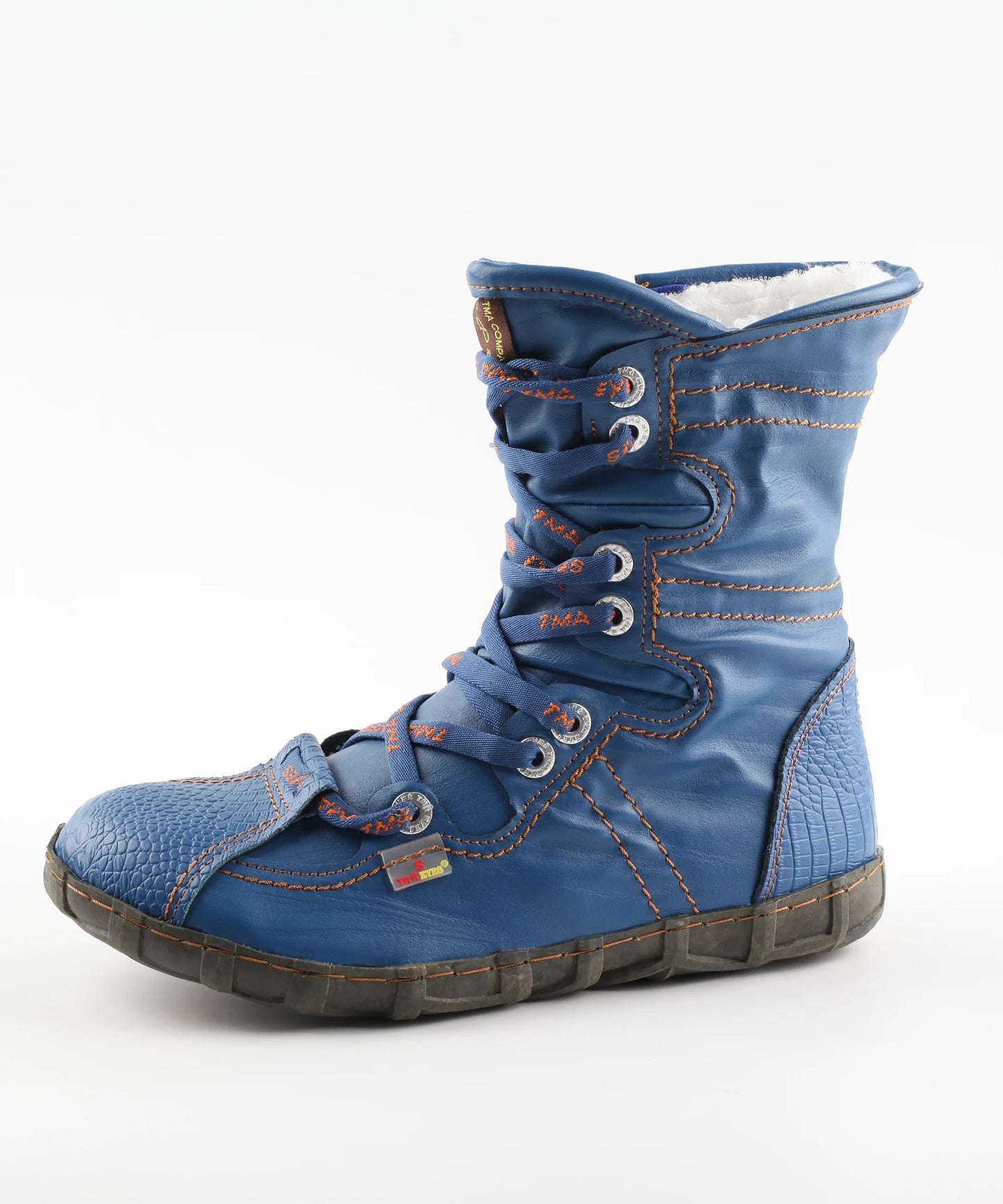 TMA EYES Snake Embossed Leather PU Ankle Boots Women