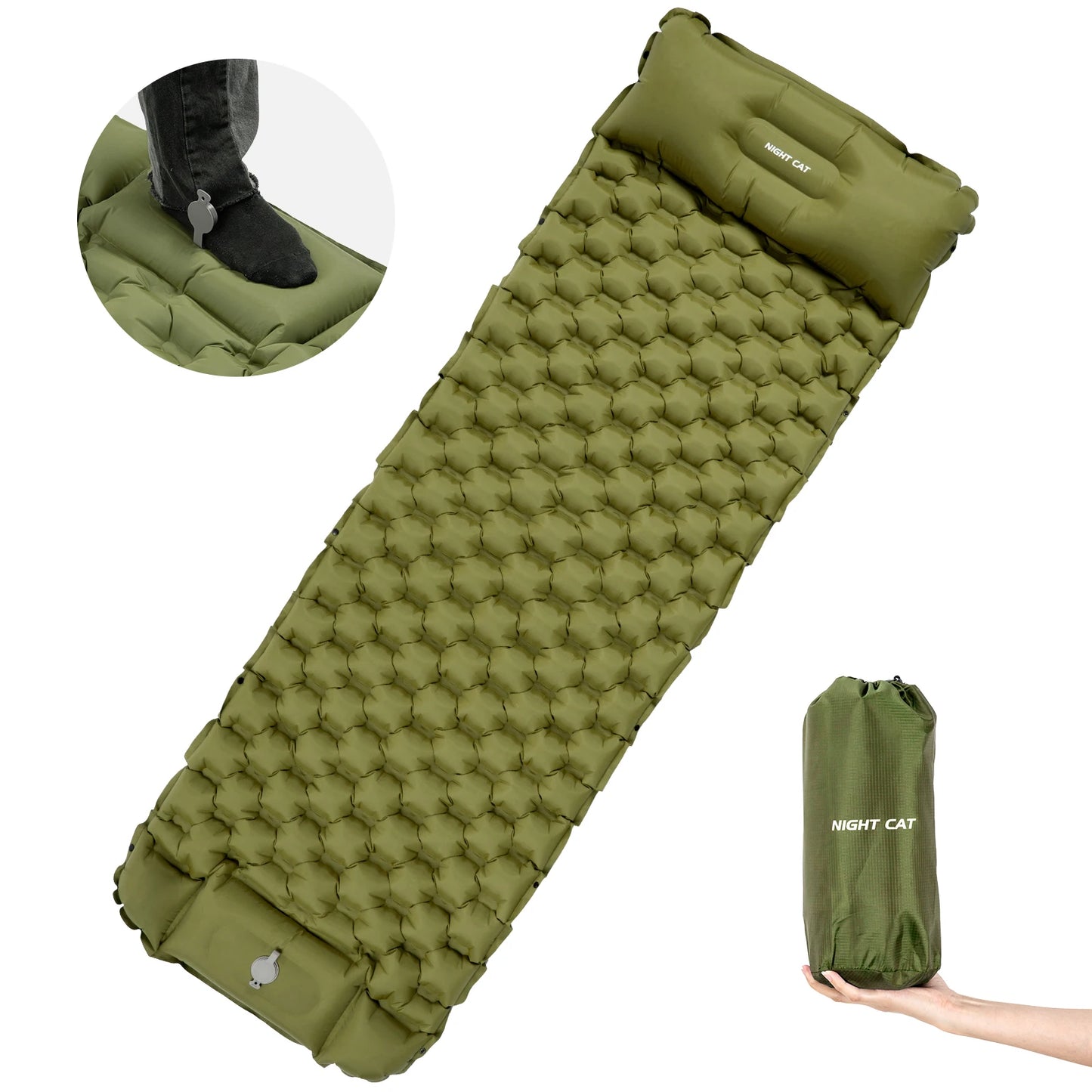 Ultralight Waterproof Air Mattress With Built In Pump And Pillow