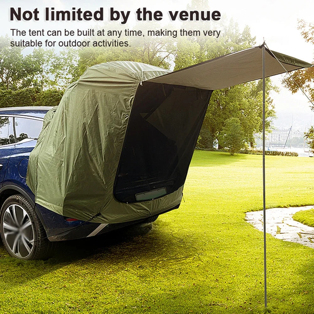 Building Outdoor Car Rear Tent With Canopy and Rainproof Extension