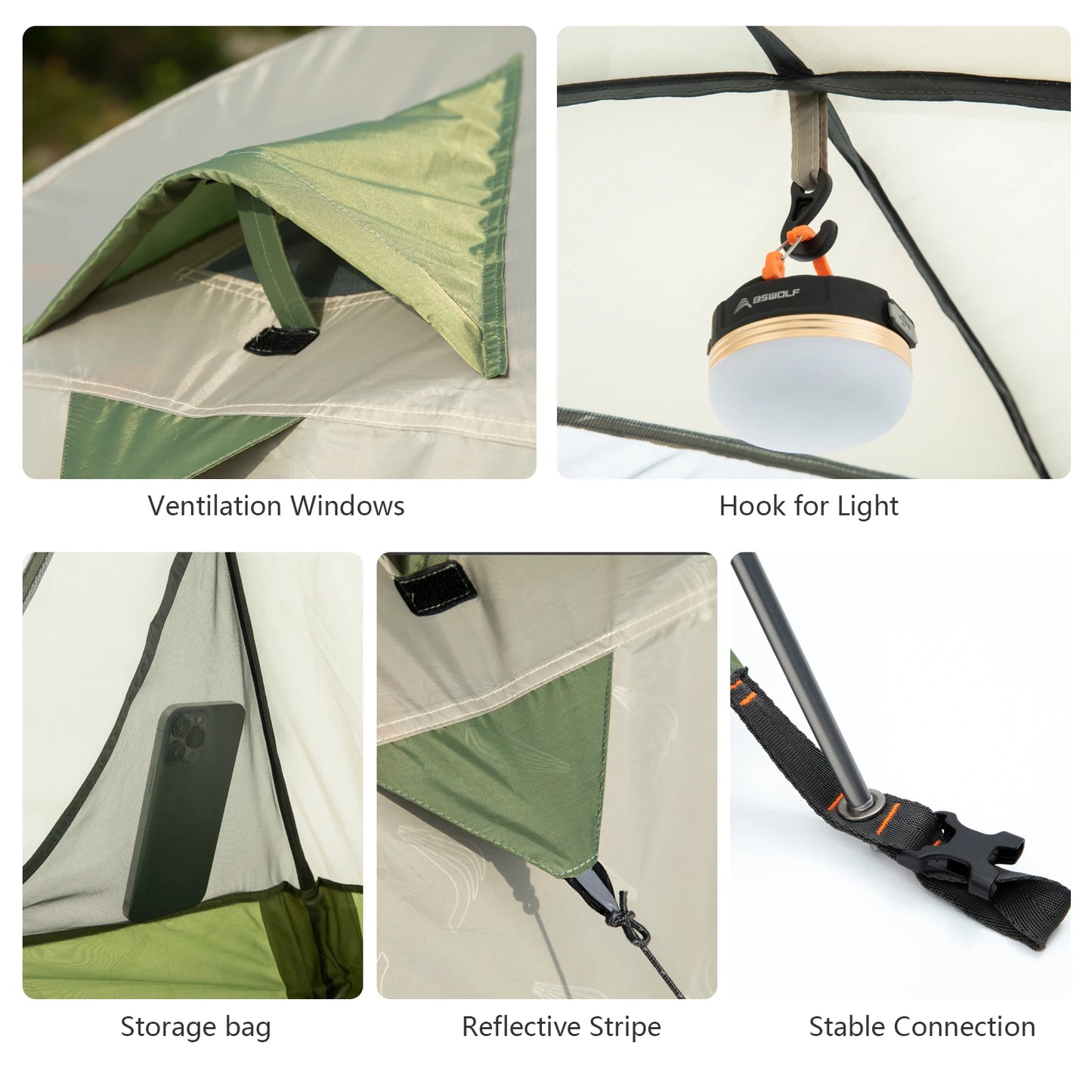 BISINNA Ultralight Double Layer Two Person Camping Tent Waterproof