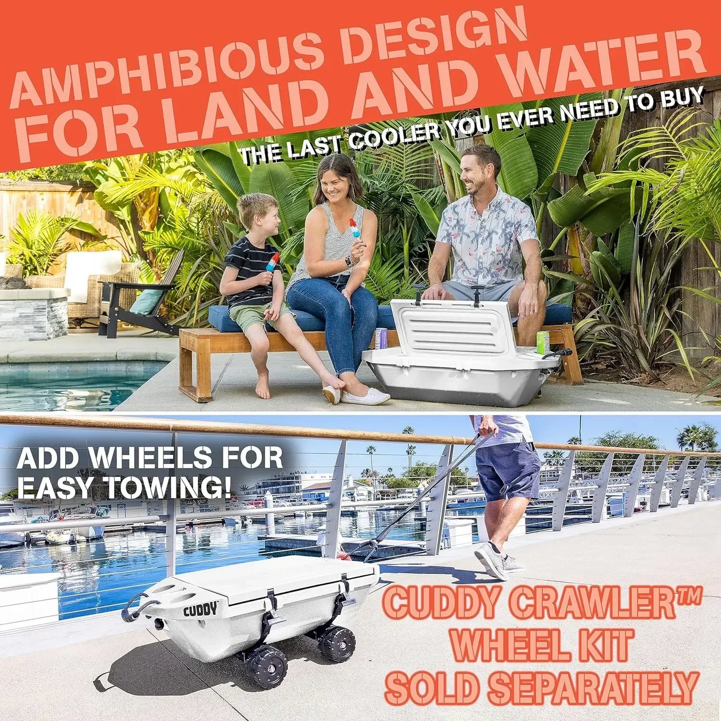 2024 HOT Floating Cooler And Dry Storage Vessel – 40QT – Amphibious Hard Shell Design - Multiple Color Options,customizable