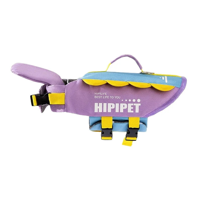 Dog Life Jacket Vest For Summer Swimming Super Buoyancy Polyester