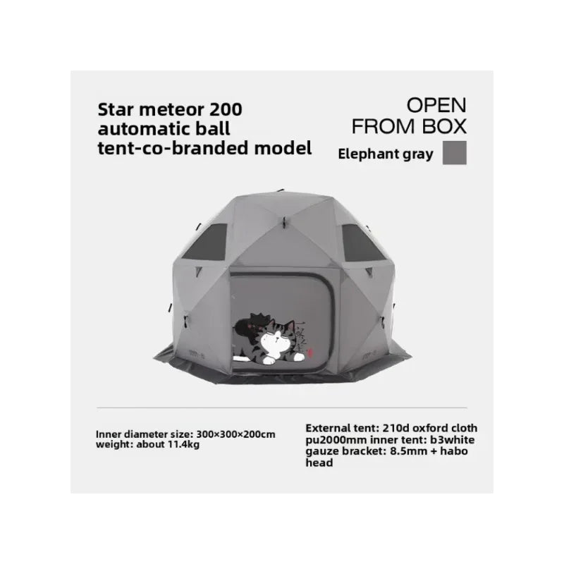 LUING BOX Outdoor Dome Tent With Automatic Opening Spherical Folding