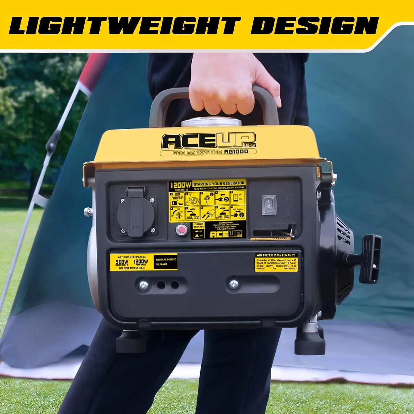 1200W Portable Gas Generator For Camping And Home Use EPA Compliant