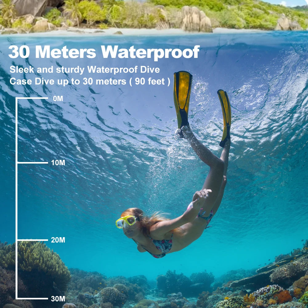 OURLIFE Action Camera Ultra HD 4K 30FPS 16MP WiFi Waterproof