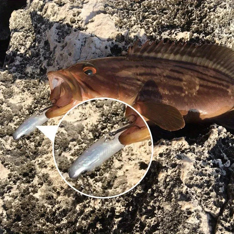 Five Pcs Realistic Soft Bait Lure Kit For Freshwater Fishing