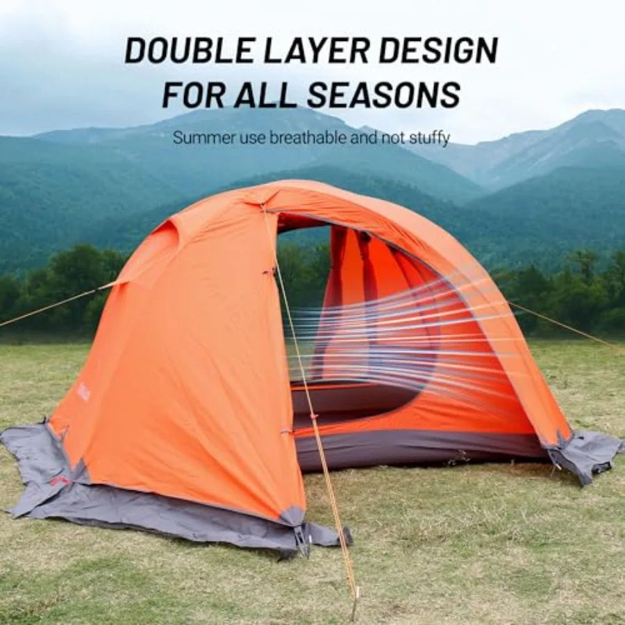 Building 4 Season Winter Tent With Aluminum Poles Waterproof PU8000