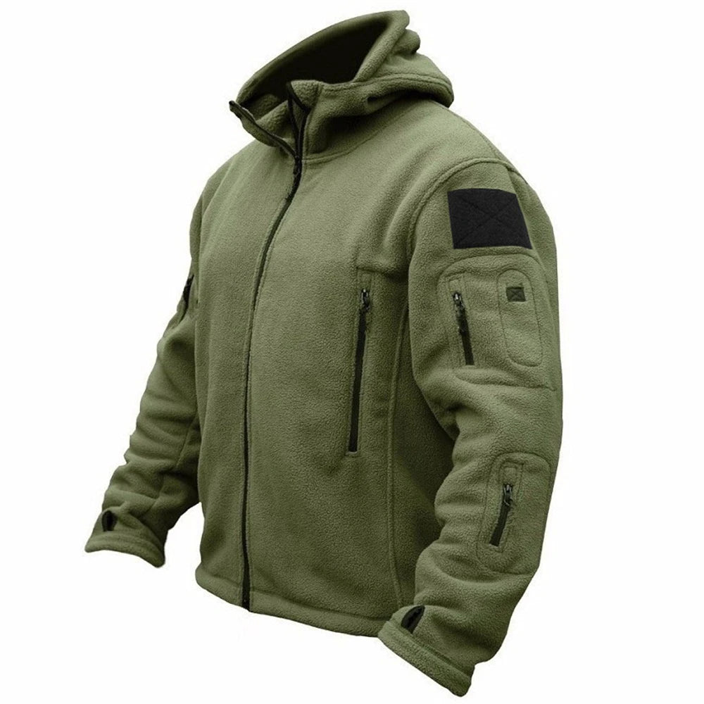 CN Military Winter Fleece Tactical Jacket Hooded For Outdoors