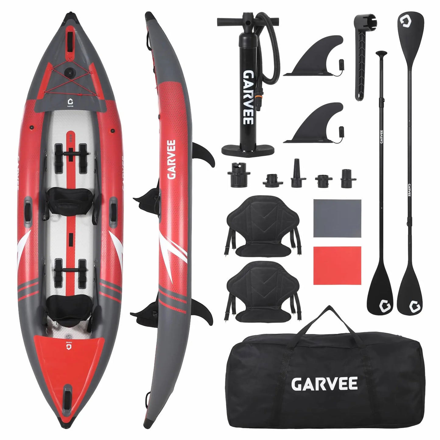 HiMISS Inflatable Kayak Two Person Portable Fishing Touring Boat