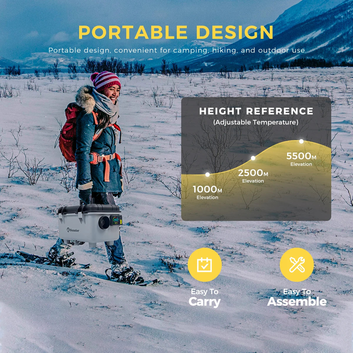 Sunster 8kW Portable Diesel Car Heater With LCD Bluetooth Remote