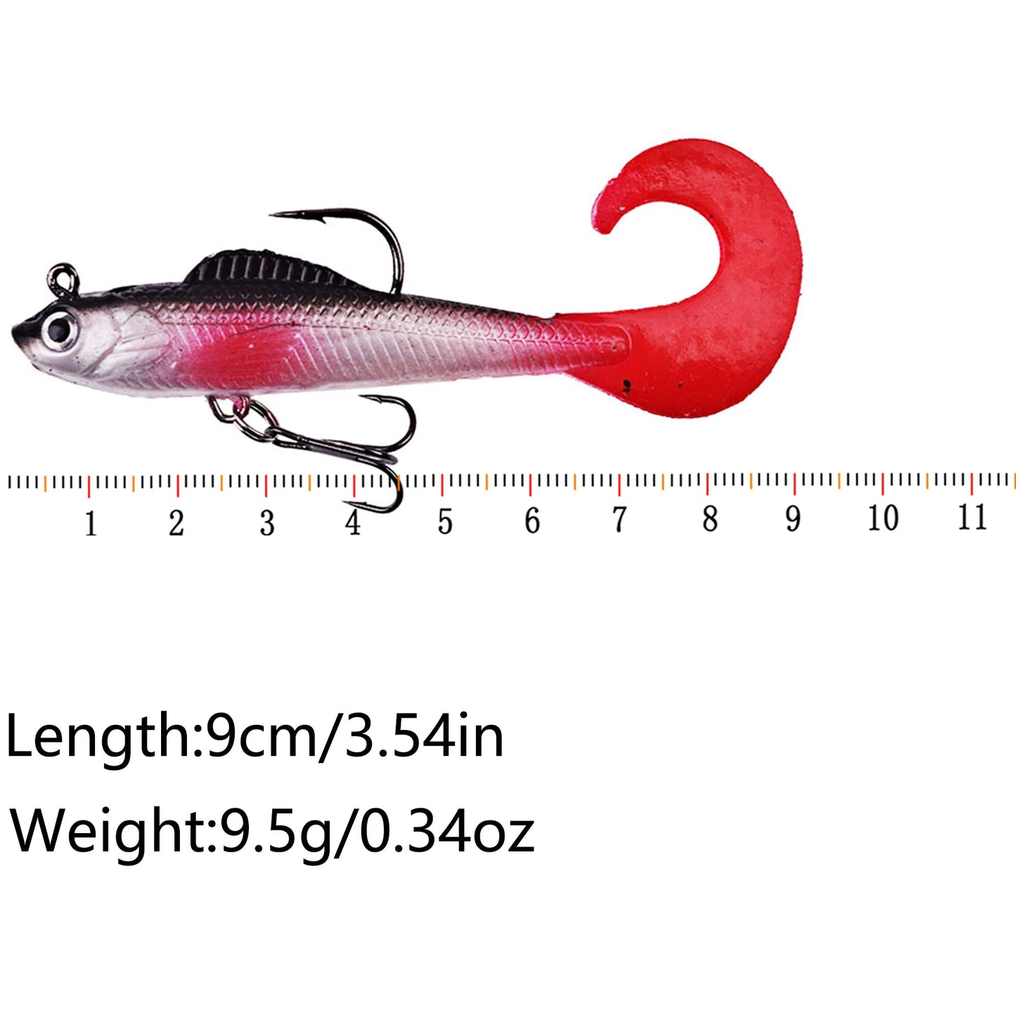 6 Piece Wobblers Soft Silicone Fishing Lures Baits Swimbaits