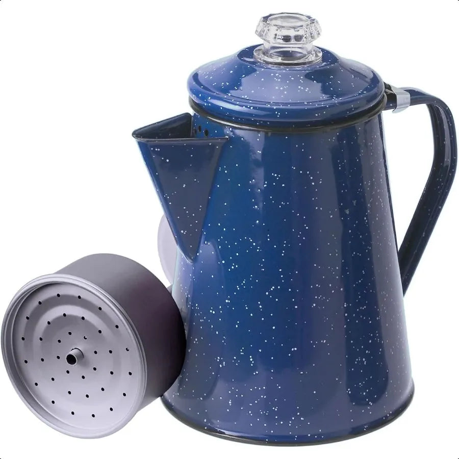 Hign-concerned Percolator Coffee Pot Enamelware Campfire Kettle