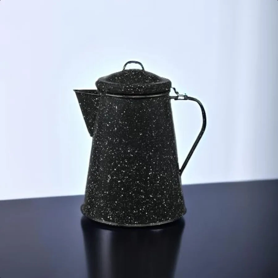 Coffee Boiler 3Quart Stovetop or Campfire Coffee Pot Durable Enameled Steel for Rapid Heat Absorption Energy Efficient Design f