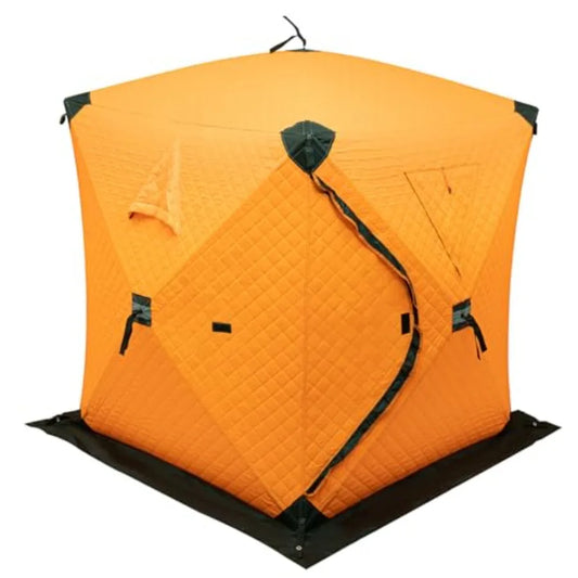Building Ice Fishing Tent 3 Person Shelter Windproof Canvas