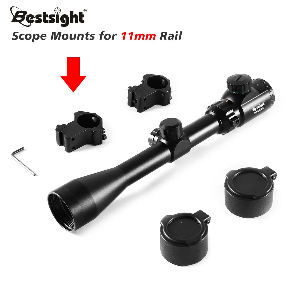 Nabila 3to9x40 Riflescope With MilDot Reticle Illuminated Red Green IncludesMountingClamps