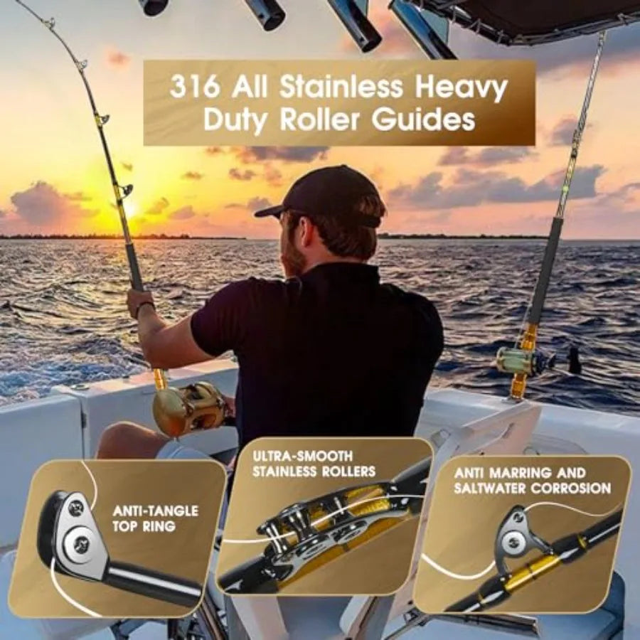Offshore Trolling Rod Saltwater Big Game Boat Fishing Rod